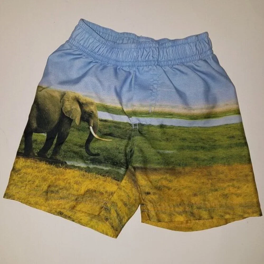Old Navy Elephant Baby Boy Swim Shorts Suit Trunks Lessons 6-12 Months (SPOTS)